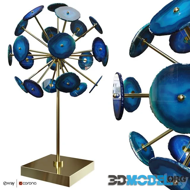 Agate Burst Brass Blue