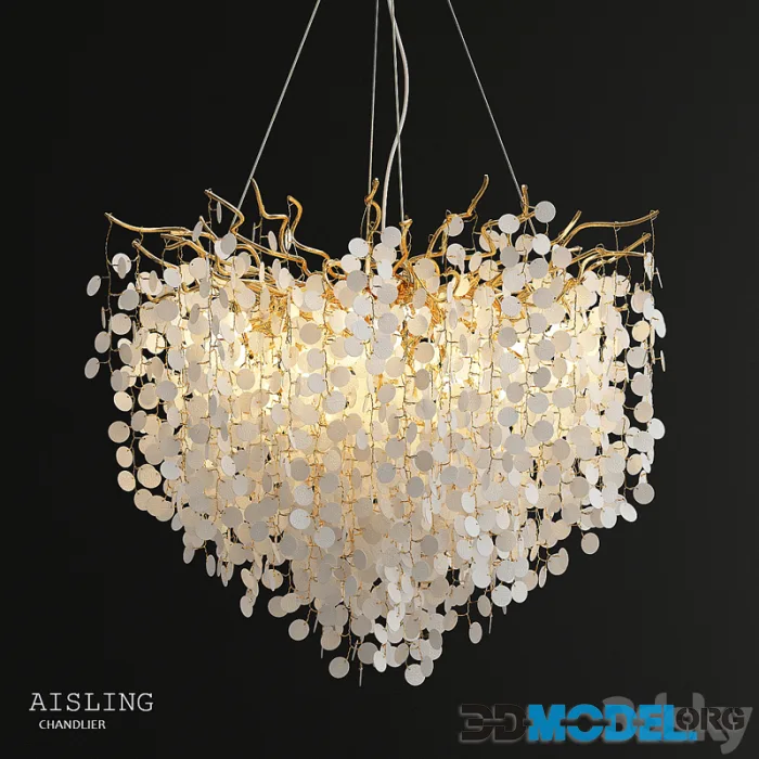 Aisling coin glass chandelier