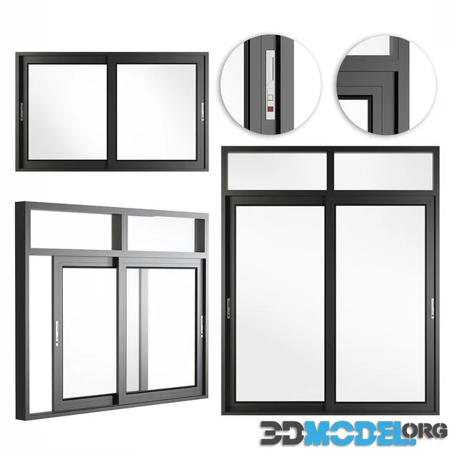 Aluminum Sliding Door & Windows with Header