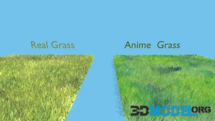 Anime & Real Grass Low-poly