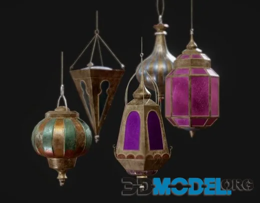 Arabian Hanging Lamps (PBR)