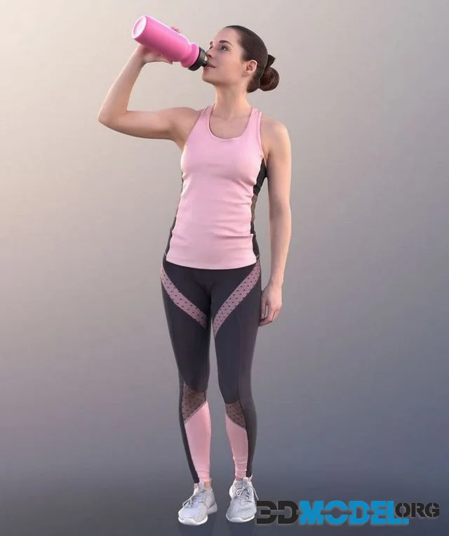 Athletic Woman Drinking (PBR)