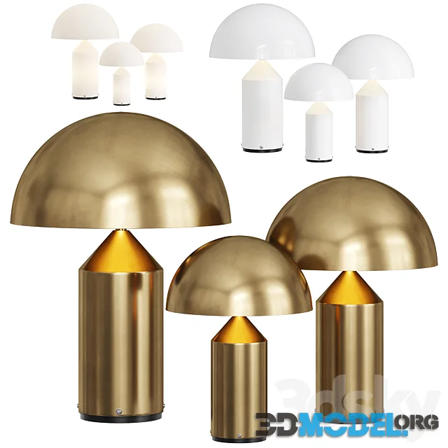 Atollo Table Lamp by Oluce (3 colors)
