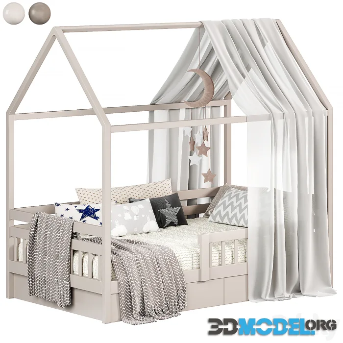 Bed house Special made of birch