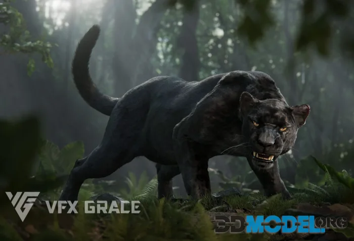 Black Jaguar Animated - VFX Grace