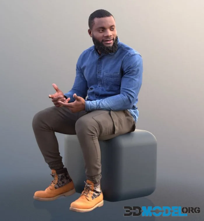 Black Man Sitting In Consersation (PBR)