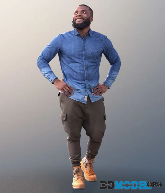 Black Man Walking Looking Up (PBR)