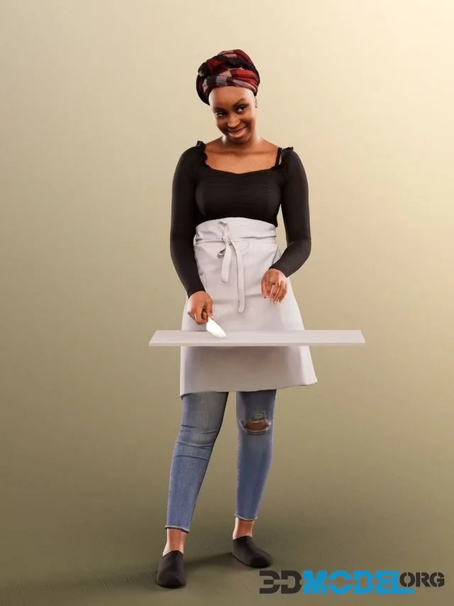 Black Woman Cooking (PBR)