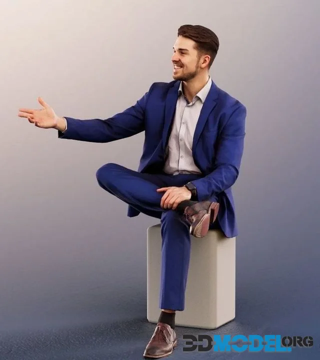 Business Man Sitting And Talking (PBR)