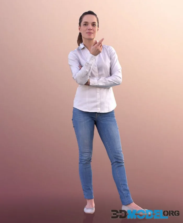 Business Woman Talking And Gesticulating (PBR)