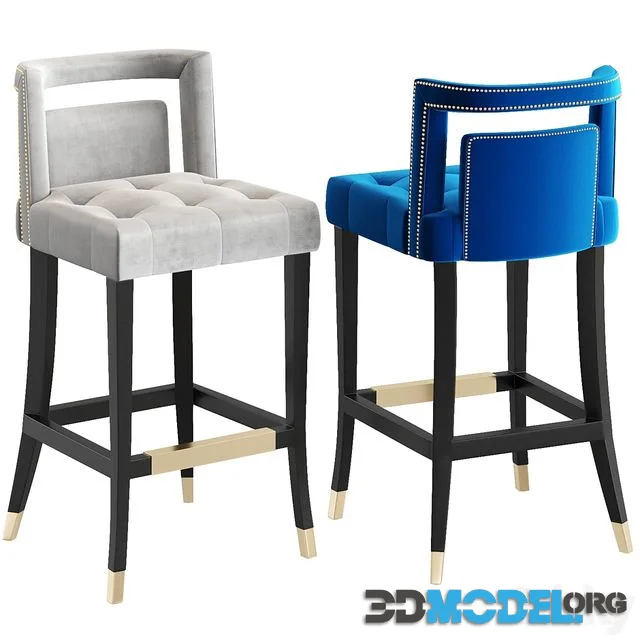 Candelabra Home Hart Velvet Counter Stool