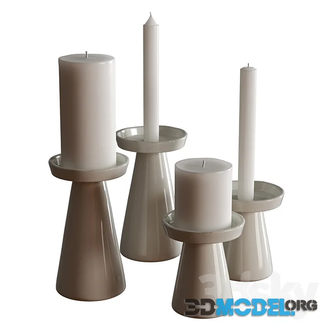 Candle with candle holder Crate&Barrel