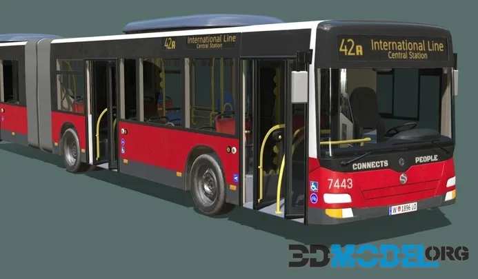 City Bus With Complete Interior And Rig Controls (PBR)