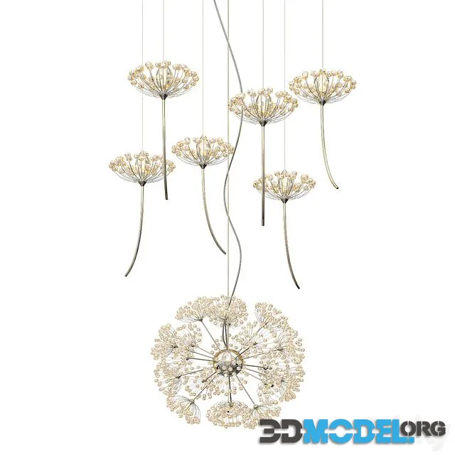 Crystal Dandelion Chandelier Northern European Style_2