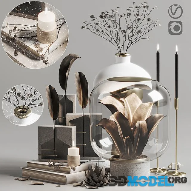 Decoration Set 005 Nebl Ghost Collection Spring Vase Lamp