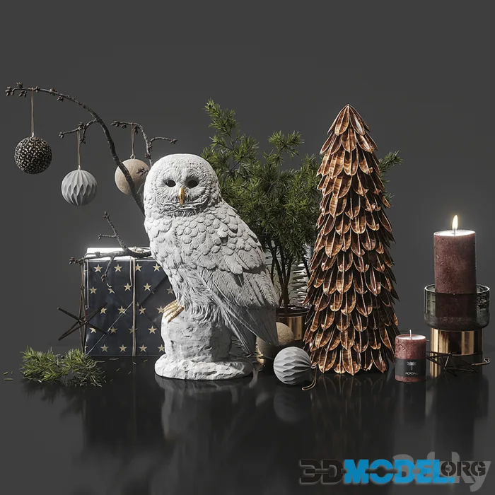 Decorative set 11 christmas toys