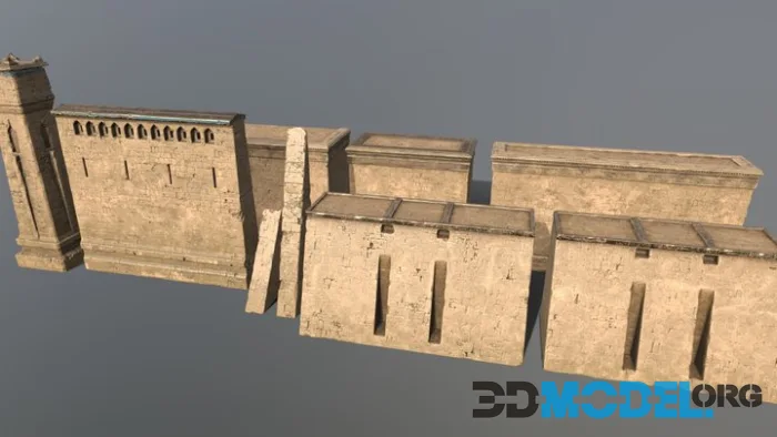 Desert Fortress Walls (PBR)