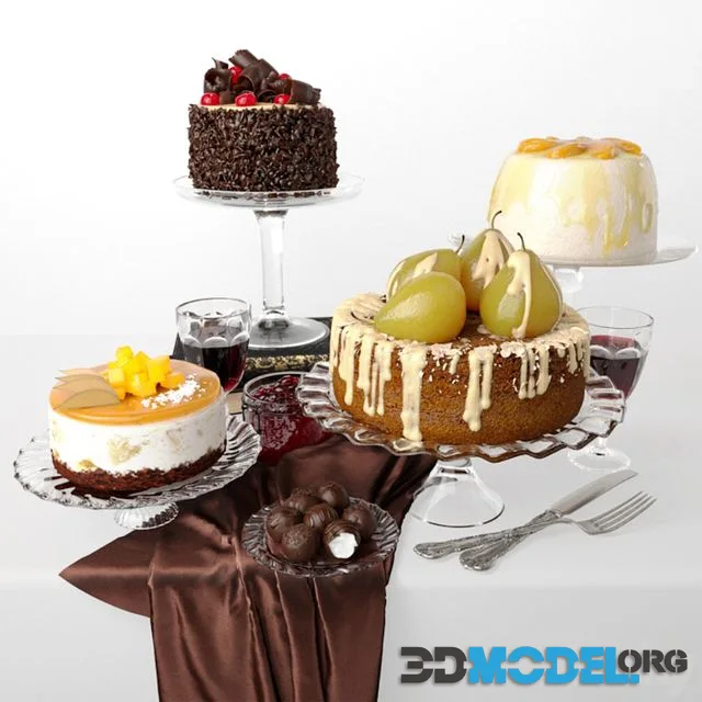 Dessert (cakes, sweets, wine)