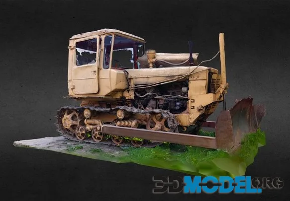 DT 75 Soviet Tractor Photogrammetry (PBR)