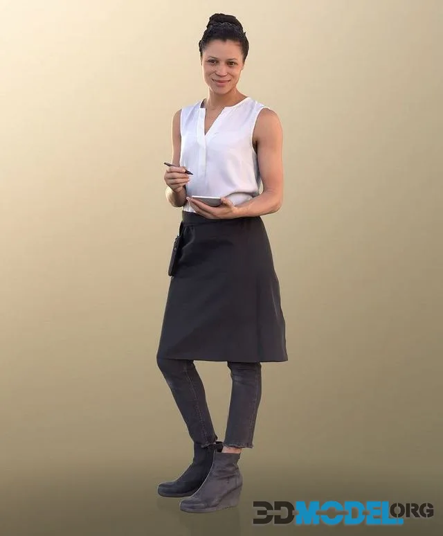 Female Waitress Taking Order (PBR)