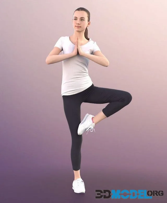 Girl In Yoga Pose (PBR)