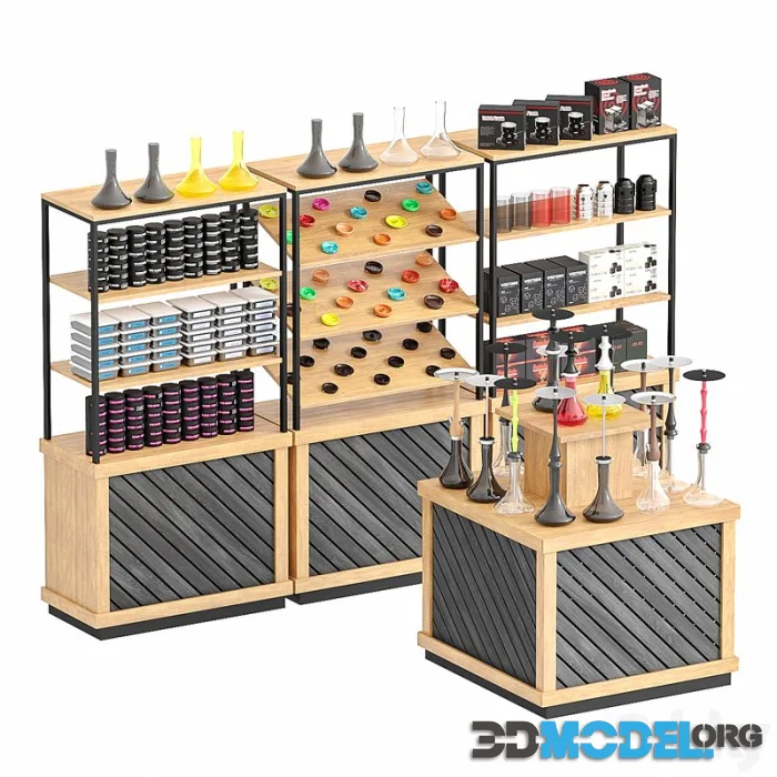 Hookah shop showcases
