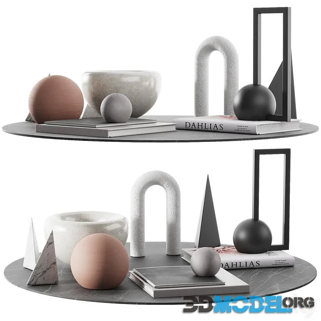 living geometric figure decor set 00