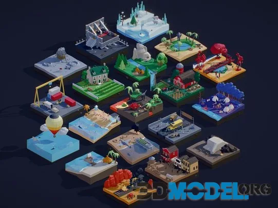 Low Poly Worlds (PBR)