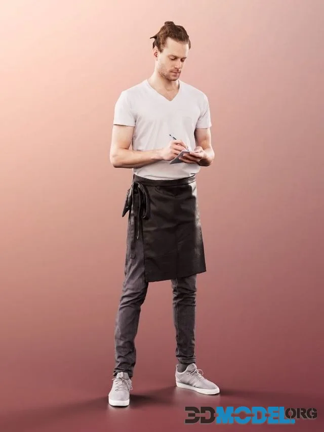 Man Bartender hipster taking order (PBR)