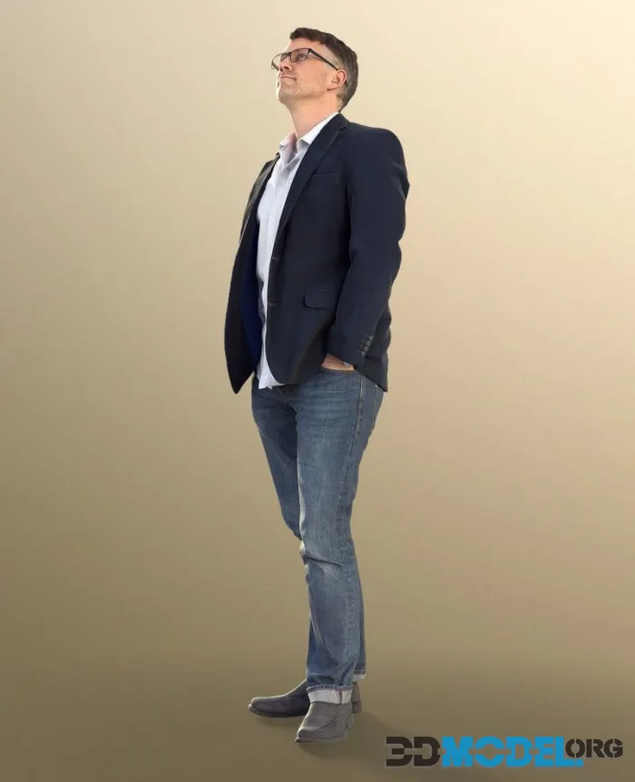 Man Standing Outside Looking Up (PBR)