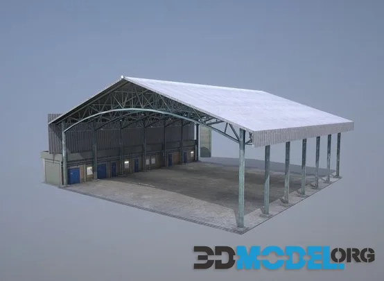 Militarybase_Portovelho_Hangar_03 Low-poly