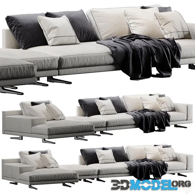 MONDRIAN sofa (h75xw95xl475 cm)