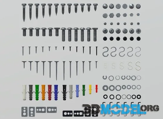 Nails, Screws, Bolts, Rings, And More Pack1 (PBR)