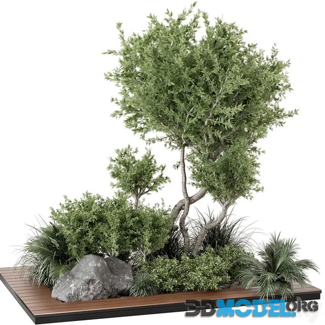 Outdoor Garden Set Bush and Tree – Garden Set 813