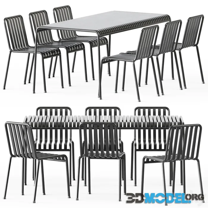 Palissade Table and Palissade Chair by Hay