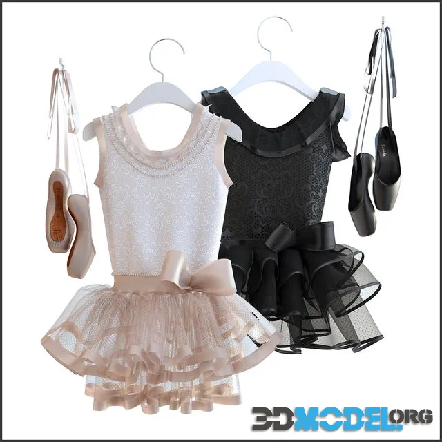 Pointe shoes with dress