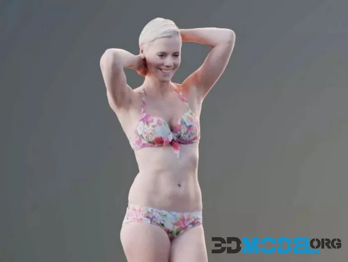 Posing Bikini Girl low-poly (PBR)