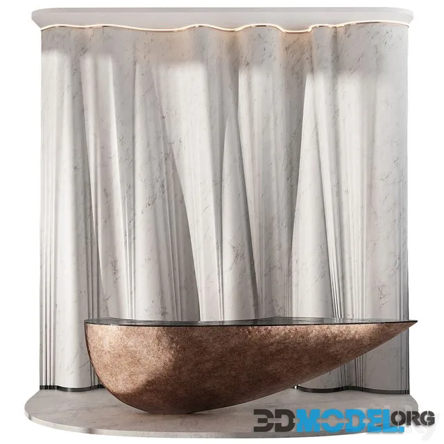 Reception desk for clinic, beauty salon, hotel, lobby
