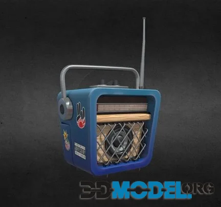 Retro Hip  Hop Boombox Stylized (PBR)