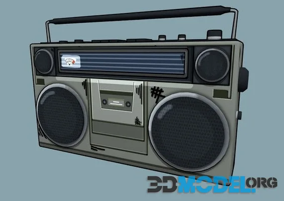 Retro Radio Boombox (PBR)