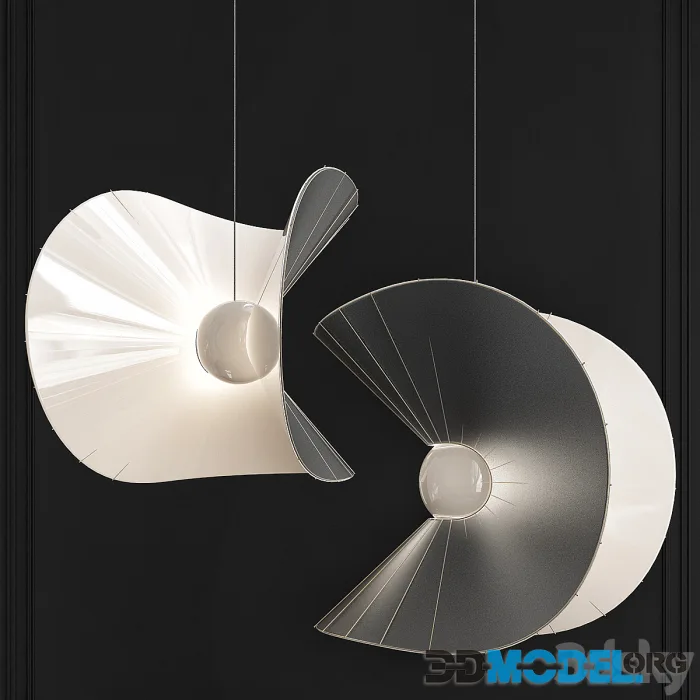 ROCHE BOBOIS MARIPOSA Cotton pendant lamp