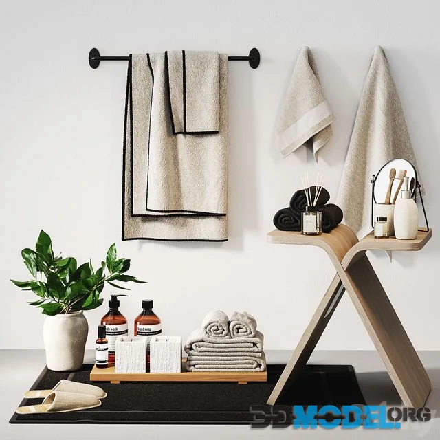 Scandinavian style decorative bathroom set