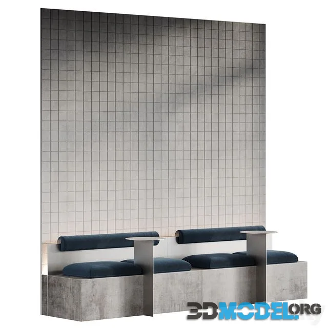 Seating in a restaurant or office lobby