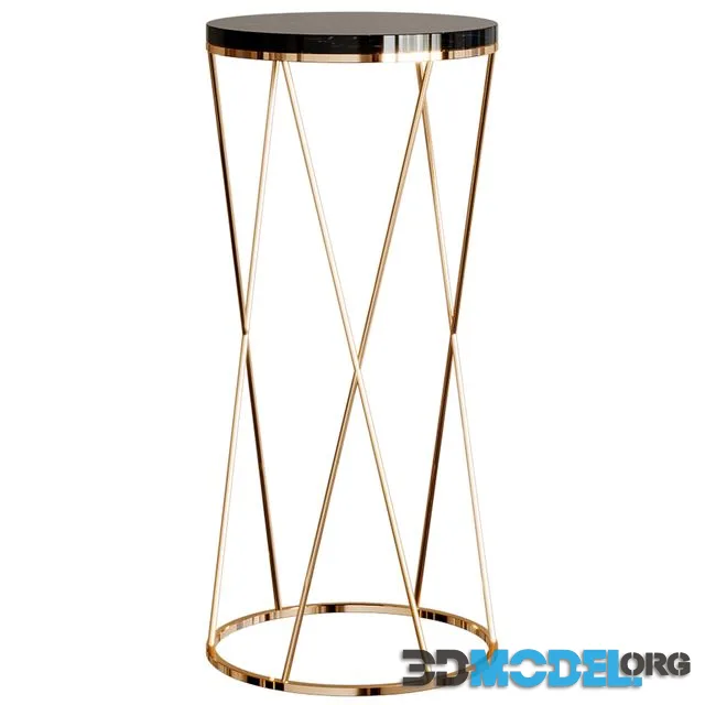 Side Table with Marble Top