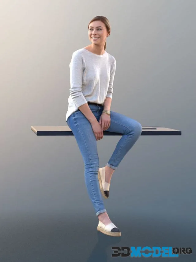 Sitting Casual Girl (PBR)