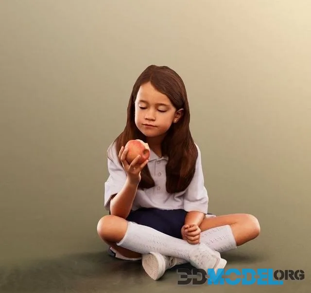 Sitting Schoolgirl Eating (PBR)