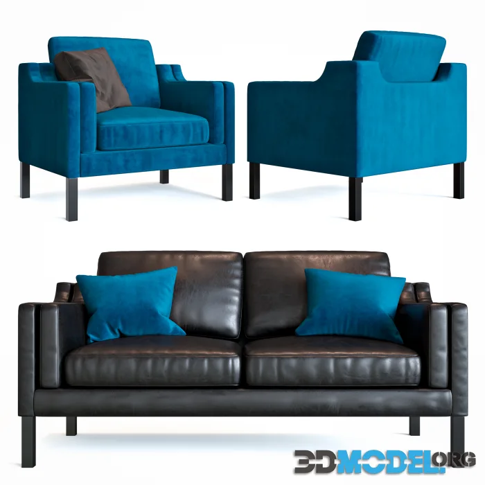 Sofa and armchair BORGE MOGENSEN