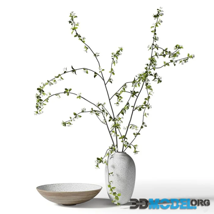 Spring branches in a vase