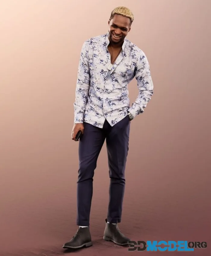 Standing Black Man Laughing (PBR)