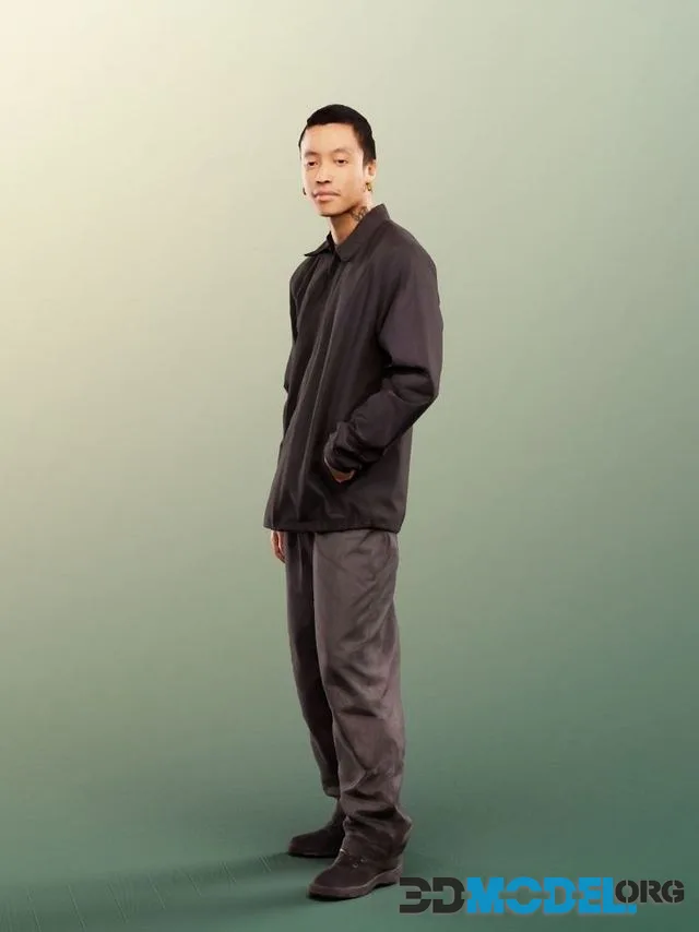 Standing Casual Asian Man (PBR)